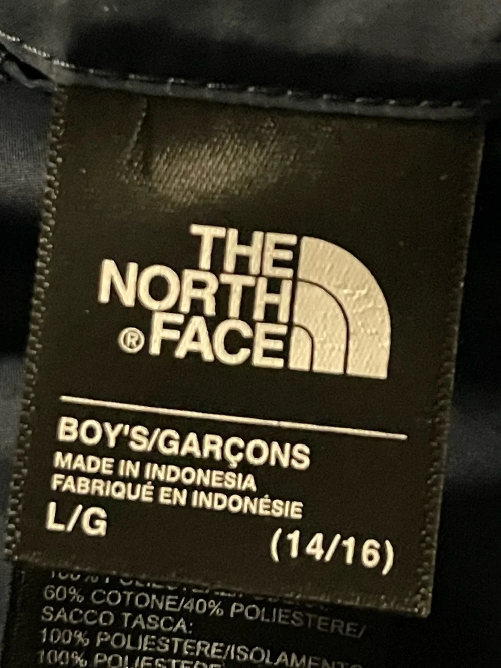 The North Face Boy’s 14/16-L Navy Button-Front Lightweight Jacket